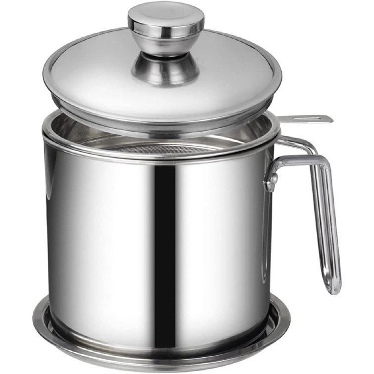 ChangzanInvest Stainless Steel Grease Container With Separator Durable